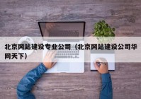 北京网站建设专业公司（北京网站建设公司华网天下）