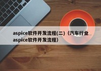 aspice软件开发流程(二)（汽车行业aspice软件开发流程）