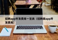 招聘app开发费用一览表（招聘类app开发费用）