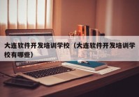 大连软件开发培训学校（大连软件开发培训学校有哪些）