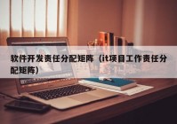 软件开发责任分配矩阵（it项目工作责任分配矩阵）