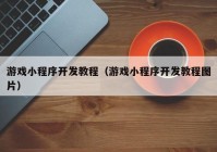 游戏小程序开发教程（游戏小程序开发教程图片）