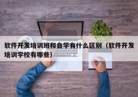 软件开发培训班和自学有什么区别（软件开发培训学校有哪些）