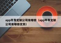 app开发定制公司有哪些（app开发定制公司有哪些优势）