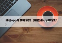 课程app开发哪家好（编程课app哪家好）