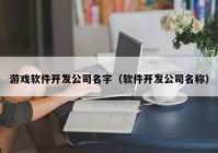 游戏软件开发公司名字（软件开发公司名称）