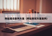 网站建设案例方案（网站策划方案案例）