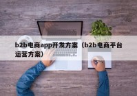 b2b电商app开发方案（b2b电商平台运营方案）